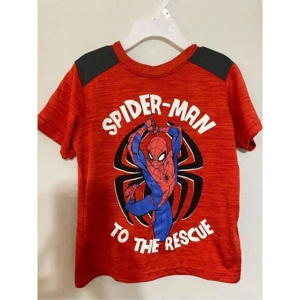 Toddler boys marvel size 5 spider man short sleeve shirt